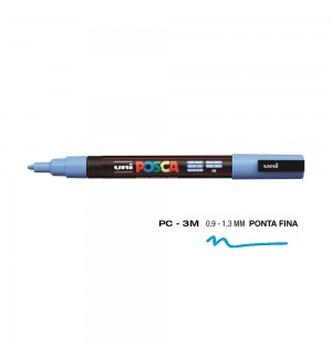 Marcador Uniball Posca PC-3M 0,9mm Azul Céu (48) 1un