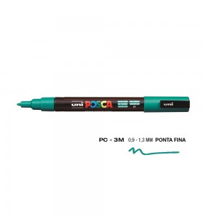 Marcador Uniball Posca PC-3M 0,9mm Verde Esmeralda (31) 1un
