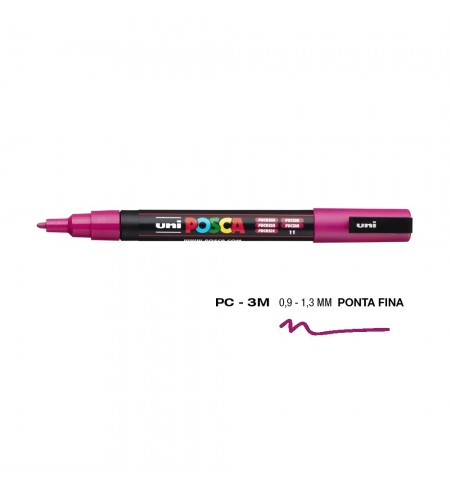 Marcador Uniball Posca PC-3M 0,9mm Fucsia (11) 1un