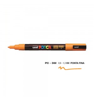 Marcador Uniball Posca PC-3M 0,9mm Amarelo Brilhante (3) 1un