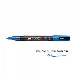 Marcador Uniball Posca PC-3ML 0,9mm Azul Glitter (L2) 1un