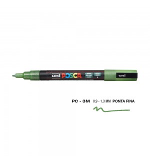 Marcador Uniball Posca PC-3ML 0,9mm Verde Glitter (L3) 1un