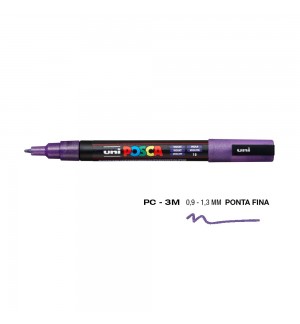 Marcador Uniball Posca PC-3ML 0,9mm Violeta Glitter (L5) 1un