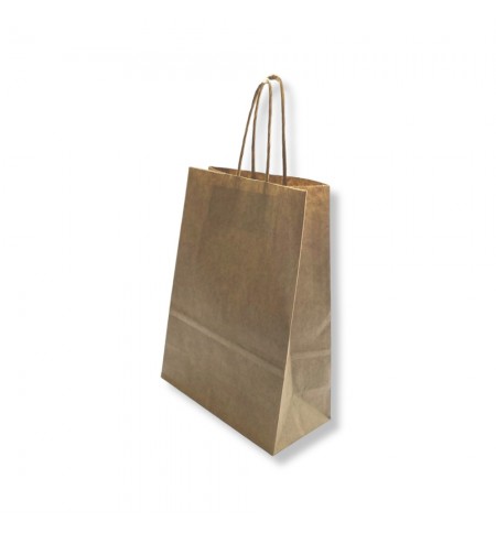 Saco 32x14x40cm Papel 100g c/Asas Kraft 1un