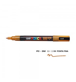 Marcador Uniball Posca PC-3ML 0,9mm Laranja Glitter (L6) 1un