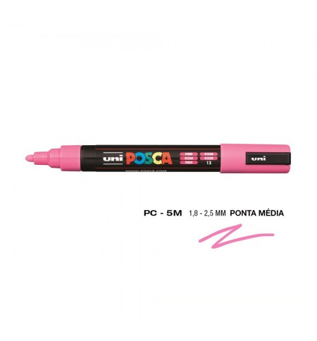 Marcador Uniball Posca PC-5M 1,8mm Rosa (13) 1un