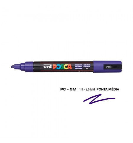 Marcador Uniball Posca PC-5M 1,8mm Azul da Prússia (10) 1un