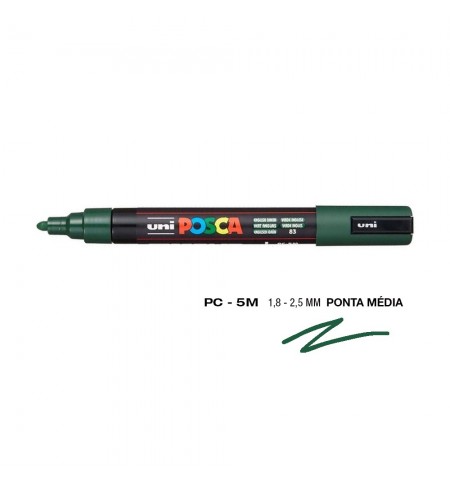 Marcador Uniball Posca PC-5M 1,8mm Verde Ingles (83) 1un