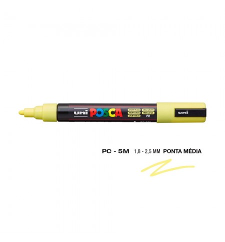 Marcador Uniball Posca PC-5M 1,8mm Amarelo Sunshine (P2) 1un