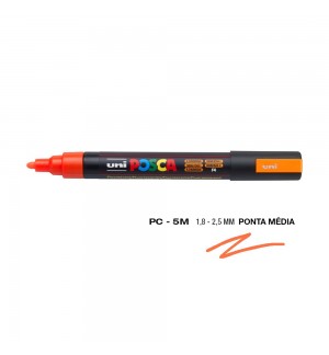 Marcador Uniball Posca PC-5M 1,8mm Laranja Fluor (F4) 1un