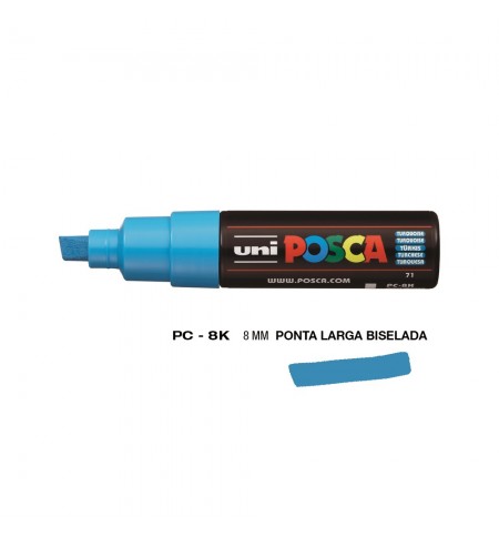 Marcador Uniball Posca PC-8K 8mm Turquesa (71) 1un