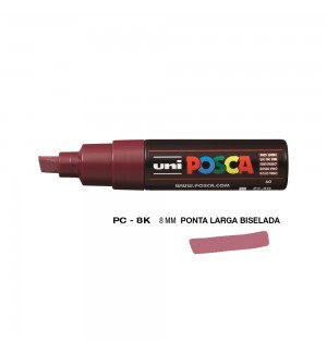 Marcador Uniball Posca PC-8K 8mm Vinho Tinto (60) 1un