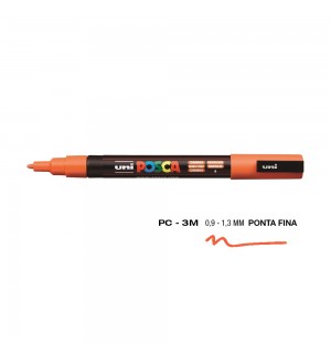 Marcador Uniball Posca PC-3M 0,9mm Laranja (4) 1un