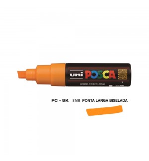 Marcador Uniball Posca PC-8K 8mm Amarelo Brilhante (3) 1un