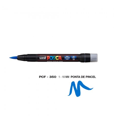 Marcador Uniball Posca PCF-350 1-10mm Azul (33) 1un