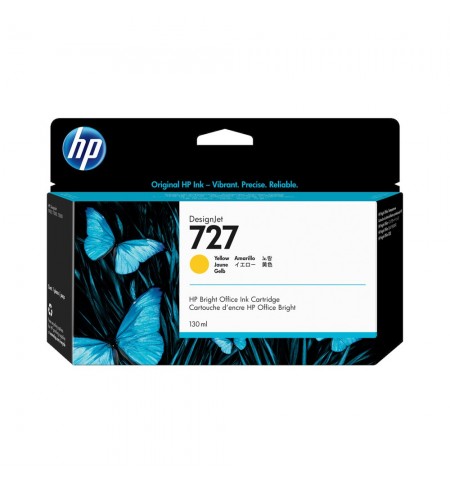 Tinteiro HP 727 Amarelo B3P21A 130ml