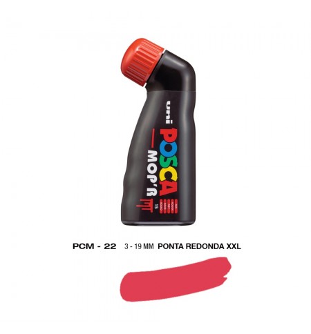 Marcador Uniball Posca MopR PCM-22 19mm Vermelho (15) 1un