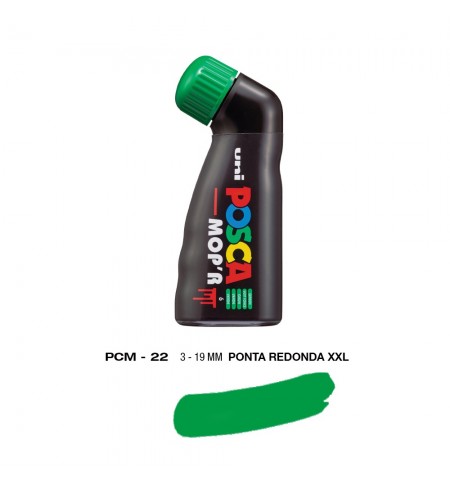Marcador Uniball Posca MopR PCM-22 19mm Verde (6) 1un