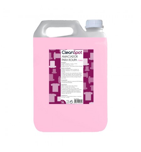 Amaciador Roupa Cleanspot Rosa 185 Doses 5L