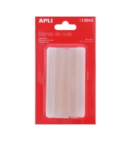 Recarga Bastões Cola Quente Apli Ø 11mm Comp 10cm 10un