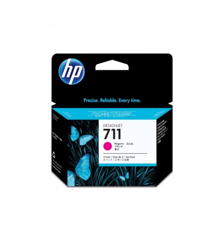 Pack Tinteiros HP 711 Magenta CZ135A 29ml 3un