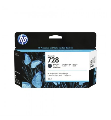 Tinteiro HP 728 Preto Matte 3WX25A 130ml
