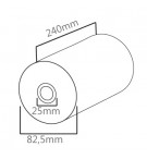 Rolo Papel 82,5x240x25mm 60gr 1un