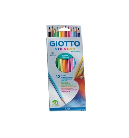 Lápis Cor Aguarelável 12un Cx Cartão Giotto Stilnovo