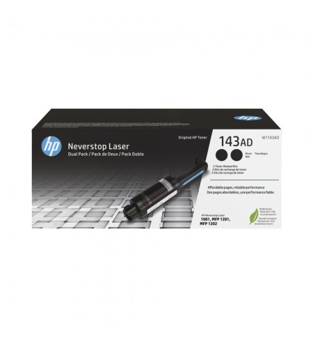 Pack Toners HP 143A Preto W1143AD 2500 Pág. 2un