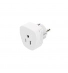 Adaptador Corrente Viagem US/EURO Type E+ F Branco