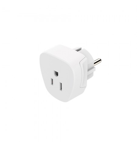 Adaptador Corrente Viagem US/EURO Type E+ F Branco