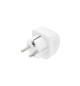 Adaptador Corrente Viagem US/EURO Type E+ F Branco