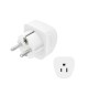 Adaptador Corrente Viagem US/EURO Type E+ F Branco