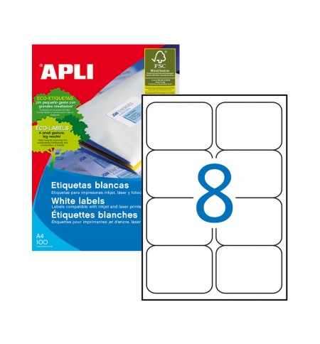 Etiquetas 099,1x067,7mm 100Fls A4 Apli 800un