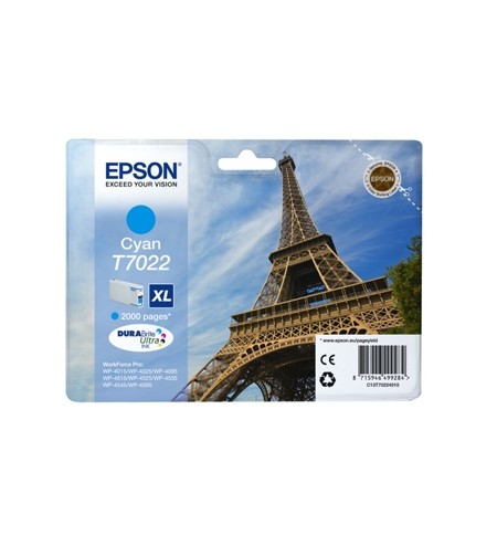 Tinteiro Epson T7022 Azul C13T70224010 21,3ml 2000 Pág.