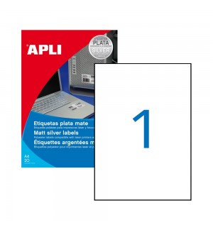 Etiquetas Resistentes 210x297mm 20Fls Poliester Mate 20un