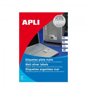 Etiquetas Resistentes 210x297mm 20Fls Poliester Mate 20un