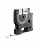 Fita 12mmx5,5m Preto/Branco Vinil 18444