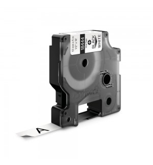 Fita 12mmx5,5m Preto/Branco Vinil 18444