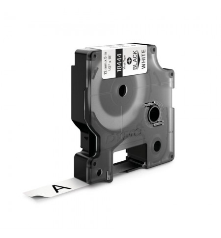 Fita 12mmx5,5m Preto/Branco Vinil 18444