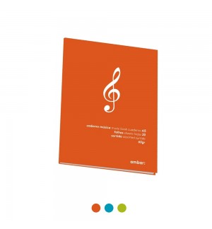 Caderno de Música A5 Ambar Sortido 20Fls