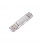 Pen Drive USB-C+ USB-A 3.1/3.0 32GB Hama C-Laeta Prata