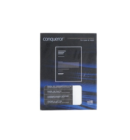 Papel 100gr Carta A4 Macio Branco Diamante Conqueror 100Fls