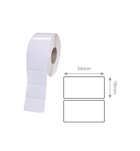 Etiquetas 034x18 D25mm Térmicas Rolo 2000un