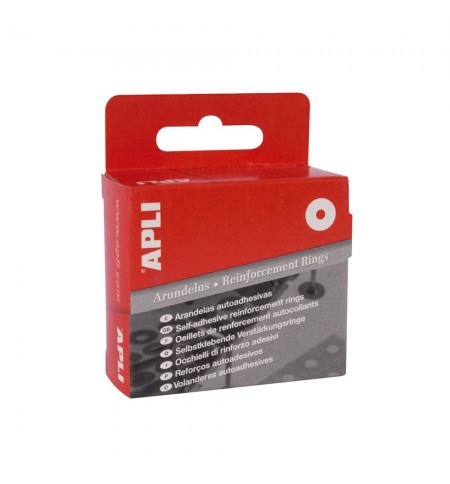 Reforços Autoadesivos APLI 13mm Dispensador Branco 500un