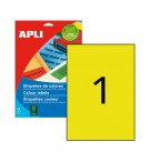 Etiquetas 210x297mm 100Fls A4 Amarelo Apli 100un