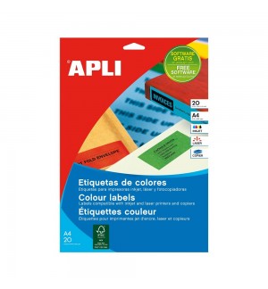 Etiquetas 105x148mm 20Fls A4 Amarelo Apli 80un