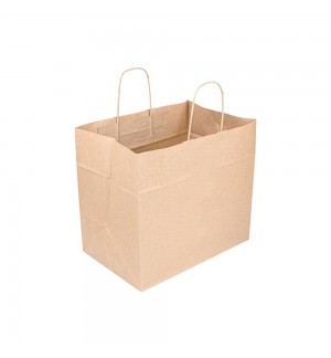 Saco 32x21x28,5cm Papel 90g c/Asas Kraft 1un