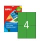 Etiquetas 105x148mm 20Fls A4 Verde Apli 80un