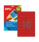 Etiquetas 105x037mm 20Fls A4 Vermelho Apli 320un